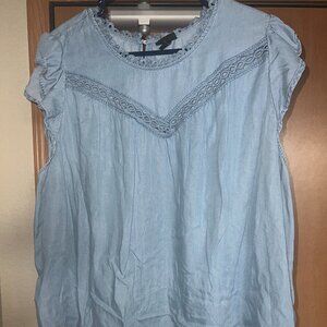 Light weight denim blouse